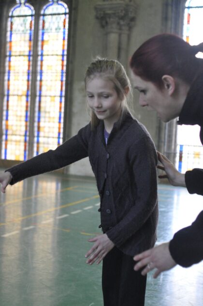 Danseurs en répétition pour le spectacle "L'ile du Paon Flamboyant" au Zénith d'Amiens, avril 2015, produit par l'association Entre-Nous