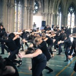 Danseurs en répétition pour le spectacle "L'ile du Paon Flamboyant" au Zénith d'Amiens, avril 2015, produit par l'association Entre-Nous