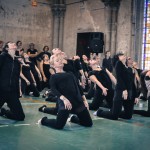 Danseurs en répétition pour le spectacle "L'ile du Paon Flamboyant" au Zénith d'Amiens, avril 2015, produit par l'association Entre-Nous