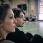 Danseurs en répétition pour le spectacle "L'ile du Paon Flamboyant" au Zénith d'Amiens, avril 2015, produit par l'association Entre-Nous