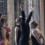 Danseurs en répétition pour le spectacle "L'ile du Paon Flamboyant" au Zénith d'Amiens, avril 2015, produit par l'association Entre-Nous