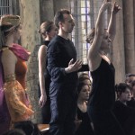 Danseurs en répétition pour le spectacle "L'ile du Paon Flamboyant" au Zénith d'Amiens, avril 2015, produit par l'association Entre-Nous