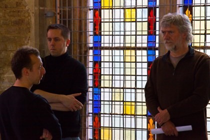 Danseurs en répétition pour le spectacle "L'ile du Paon Flamboyant" au Zénith d'Amiens, avril 2015, produit par l'association Entre-Nous