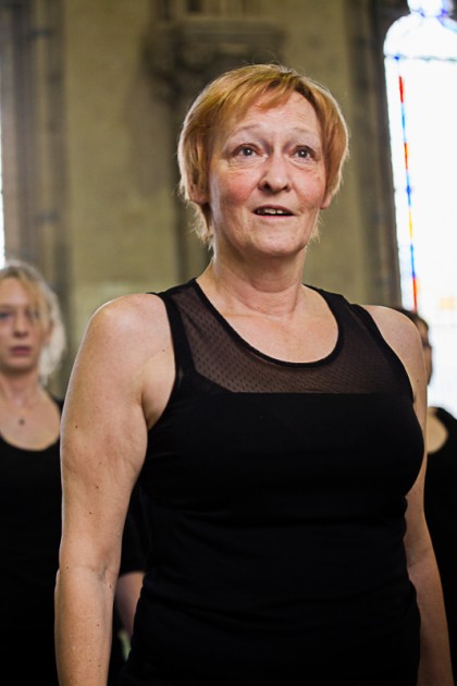 Danseurs en répétition pour le spectacle "L'ile du Paon Flamboyant" au Zénith d'Amiens, avril 2015, produit par l'association Entre-Nous