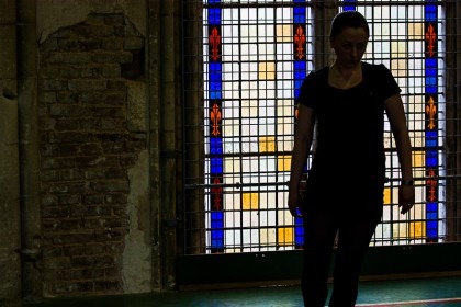 Danseurs en répétition pour le spectacle "L'ile du Paon Flamboyant" au Zénith d'Amiens, avril 2015, produit par l'association Entre-Nous