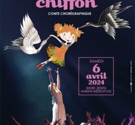Affiche du du spectacle "La Poupée de Chiffon" au Zénith d'Amiens, avril 2024, produit par l'association Entre-Nous
